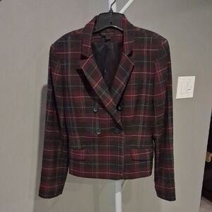 Plaid Double-Breasted Women's Jacket EXPRESS